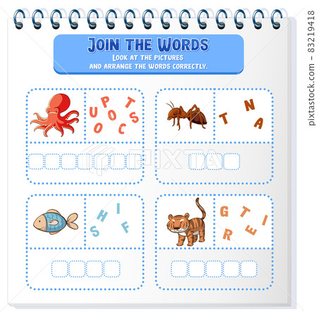 Spelling word game template Spelling word game template 83219418