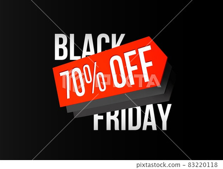 Black Friday discount poster with sale price tag 83220118