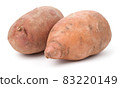 Organic Sweet Potatoes Isolated On White Background 83220149