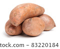 Pile Of Sweet Potatoes Isolated On White 83220184