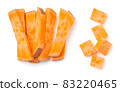 Sliced Sweet Potatoes Raw Fries And Cubes 83220465