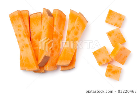 Sliced Sweet Potatoes Raw Fries And Cubes Sliced Sweet Potatoes Raw Fries And Cubes 83220465