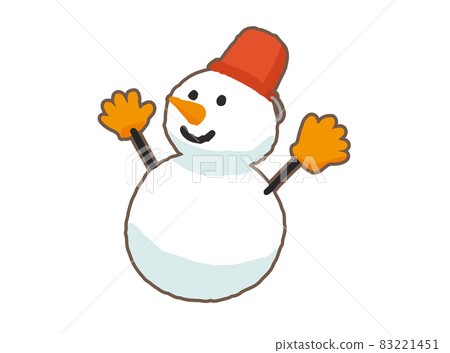可愛的雪人矢量插畫 83221451