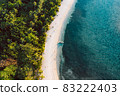 Top down view of tropical landscape 83222403