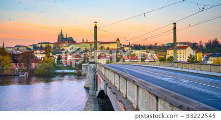 Prague Castle in the evening 83222545