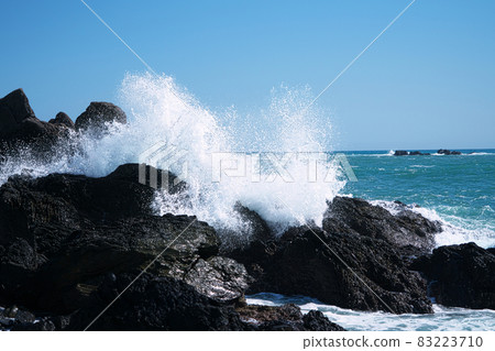 [Muroto Anankoku Kaigan Sada Park] Waves that hit the reefs of Cape Muroto and make a splash 14 Muroto City, Kochi Prefecture 83223710