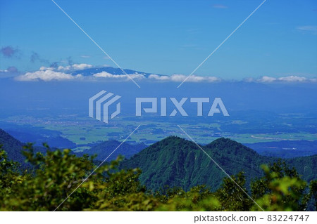 來自神室山的月山和新城的街景 83224747