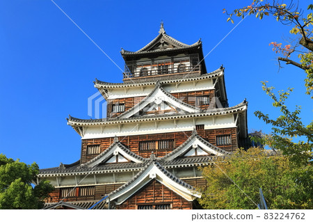 [Hiroshima Prefecture] Hiroshima Castle Tower in fine weather 83224762