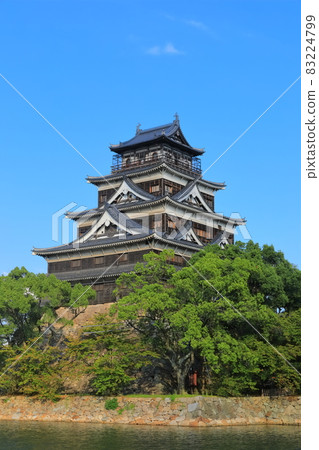 [Hiroshima Prefecture] Hiroshima Castle Tower in fine weather 83224799