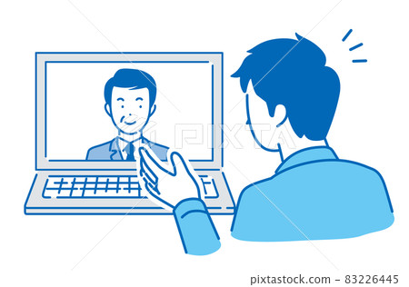 Online conference web conference telework illustration 83226445