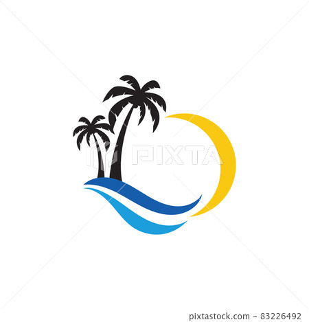 Summer beach Vector icon design illustration 83226492