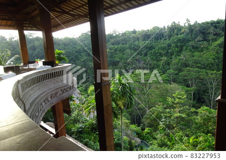 Natural village seen from Bali aerial restaurant 83227953