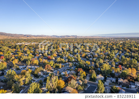 Fort Collins and Front Range aerial view Fort Collins and Front Range aerial view 83228911