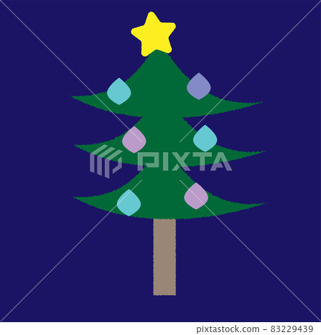 Christmas card template illustration centered on the Christmas tree Christmas card template illustration centered on the Christmas tree 83229439