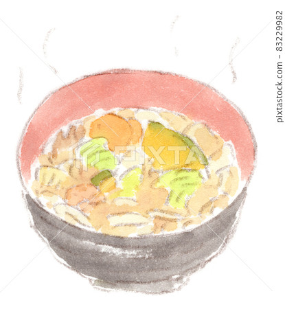 秋冬讓我們在鍋裡暖暖身子:碗裡的火鍋(鍋、麵條、烏冬面)水彩插圖 秋冬讓我們在鍋裡暖暖身子:碗裡的火鍋(鍋、麵條、烏冬面)水彩插圖 83229982