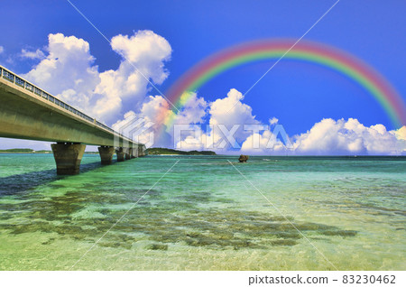 沖繩美麗的珊瑚礁海 83230462