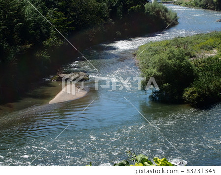 Flow of the Kuji River in Daigo Town 83231345