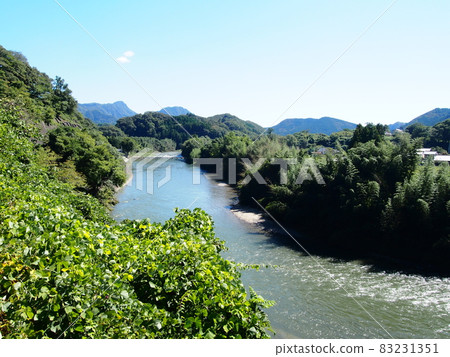 Flow of the Kuji River in Daigo Town 83231351