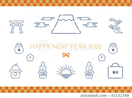 New Year icon set 83232399