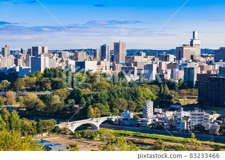 Sendai Ohashi in autumn and city center Sendai Ohashi in autumn and city center 83233466