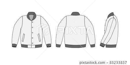 Stajan (stadium jumper) template illustration (front, back, side) 83233837