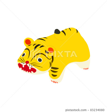 可愛的老虎新年素材 ――透明背景――剪下來 83234080