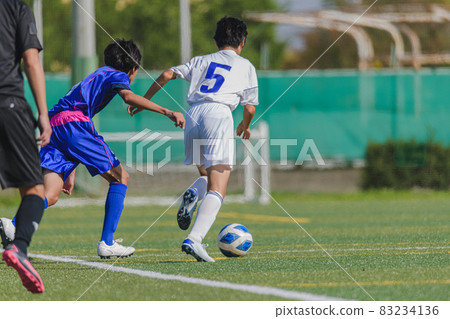 Boys' soccer game landscape 83234136