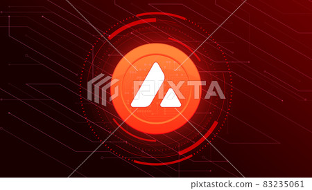 Avalanche AVAX banner. AVAX coin cryptocurrency concept banner background. 83235061