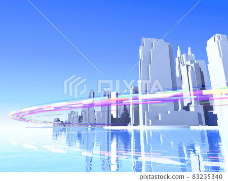 Urban city buildings, skyscraper network 83235340