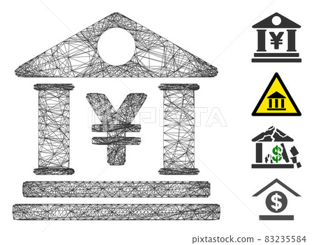 Hatched Yen Bank Building Vector Mesh Hatched Yen Bank Building Vector Mesh 83235584
