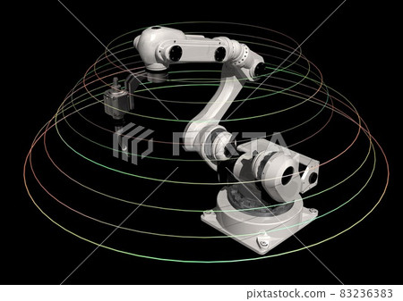 Spot welding, welding, industrial robot control, state-of-the-art image (3DCG) 83236383