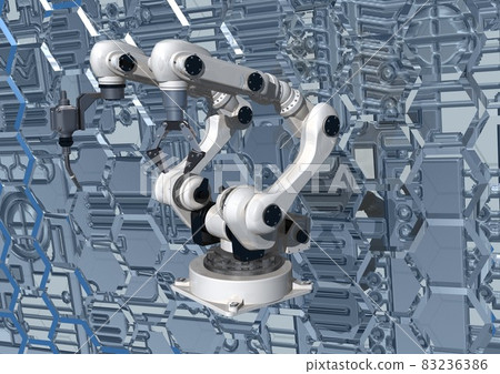 Welding robot hand, double-armed industrial robot, cutting-edge image (3DCG) Welding robot hand, double-armed industrial robot, cutting-edge image (3DCG) 83236386