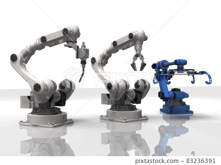 Welding robot hand Cargo mobile robot Industrial robot State-of-the-art image (3DCG) 83236391