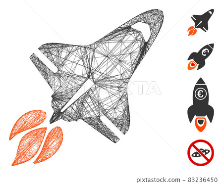 Linear Space Shuttle Vector Mesh 83236450