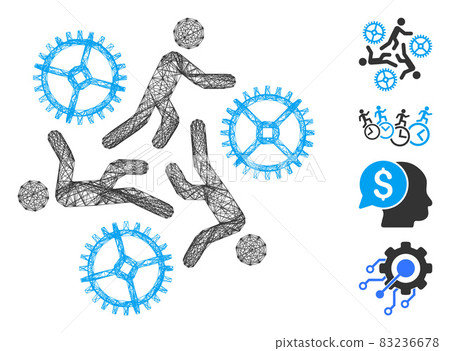 Network Running Persons for Gears Vector Mesh Network Running Persons for Gears Vector Mesh 83236678