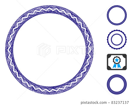 Linear Round Rosette Seal Vector Mesh 83237137