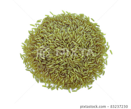 brown rice on white background brown rice on white background 83237230