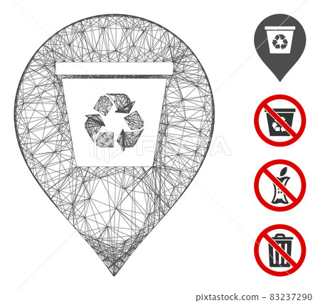 Linear Recycle Bin Marker Vector Mesh 83237290