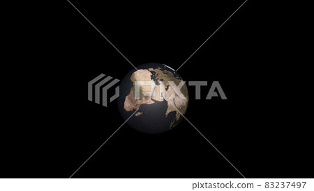 地球黑色背景3D CG背景壁紙 83237497