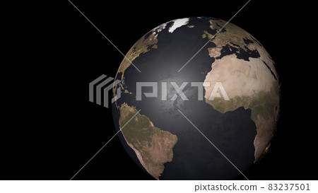 Earth black background 3D CG background wallpaper Earth black background 3D CG background wallpaper 83237501