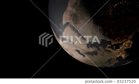 Earth black background 3D CG background wallpaper Earth black background 3D CG background wallpaper 83237520