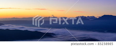 Nature superb view Beautiful dawn and sunrise (sea of clouds) scenery Japan 2021 Superb view of nature Nature superb view Beautiful dawn and sunrise (sea of clouds) scenery Japan 2021 Superb view of nature 83238985