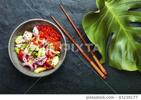 Avocado and seafood salad Avocado and seafood salad 83239177