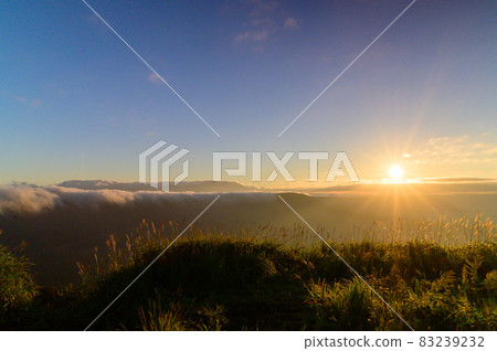 自然美景 美麗的黎明和日出（雲海）風景 日本 2021 自然美景 83239232