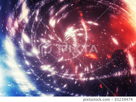 Illustration of stars swirling in outer space 83239474
