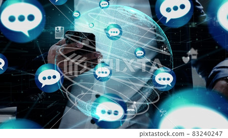 Social media and people network technology conceptual 83240247