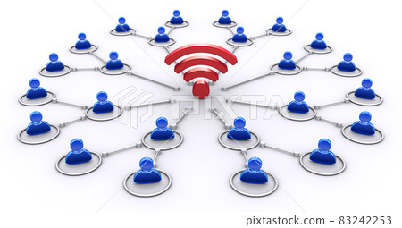 Wi-Fi wireless LAN communication image, Wi-Fi icon 83242253