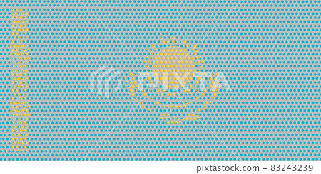 3D Flag of Kazakhstan on metal 3D Flag of Kazakhstan on metal 83243239