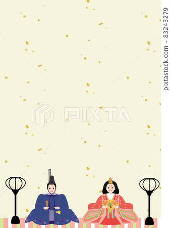 Hinamatsuri日式紙風格內後娃娃架 83243279