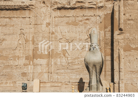 The ruins of the ancient temple of Horus in Edfu, Egypt The ruins of the ancient temple of Horus in Edfu, Egypt 83244903